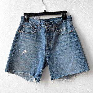 Levi’s 501 Distressed Denim Cutoff Shorts – Vintage Wash